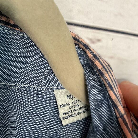 Tommy Bahama Jeans Men’s Medium Orange Western Plaid Long Sleeve‎ Button Down - Picture 6 of 11